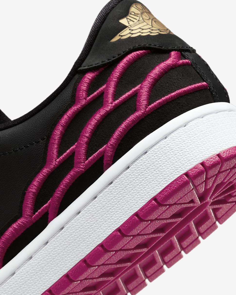 Air Jordan 1 Centre Court Black/White/Metallic Gold/Mystic Hibiscus | Mens Nike Lifestyle