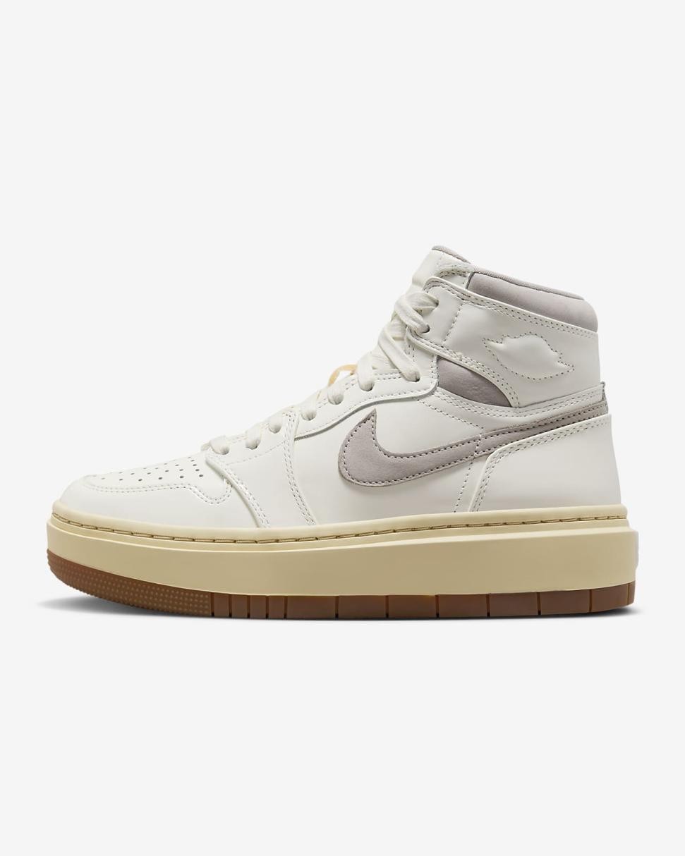Air Jordan 1 Elevate High SE Sail/Pale Vanilla/Gum Medium Brown/College Grey | Womens Nike Jordan