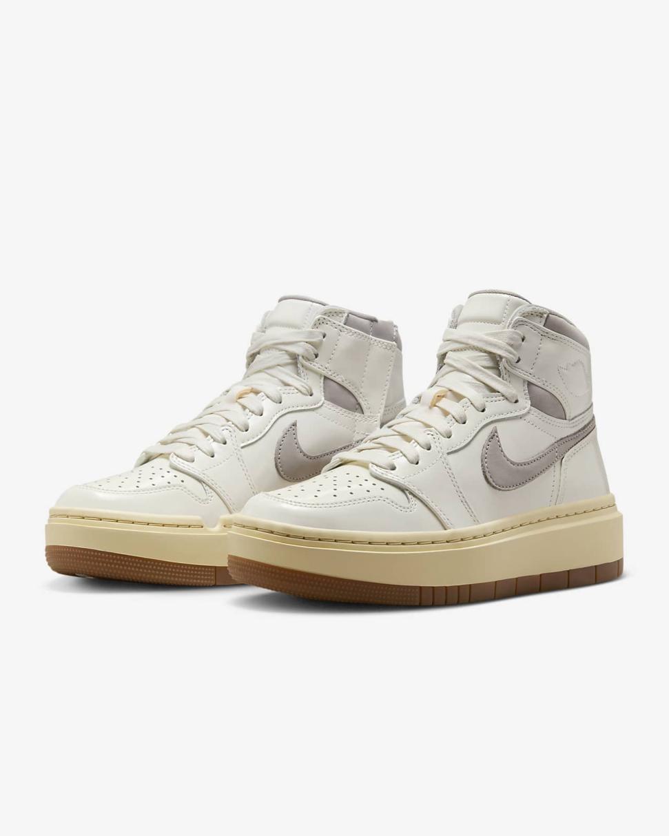 Air Jordan 1 Elevate High SE Sail/Pale Vanilla/Gum Medium Brown/College Grey | Womens Nike Jordan