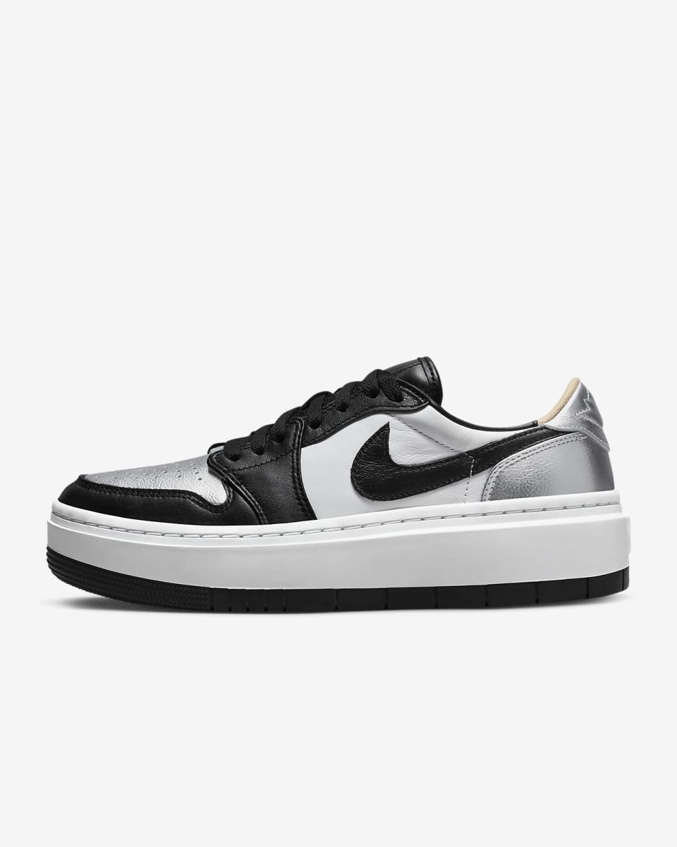 Air Jordan 1 Elevate Low Metallic Silver/White/White Onyx/Black | Womens Nike Lifestyle