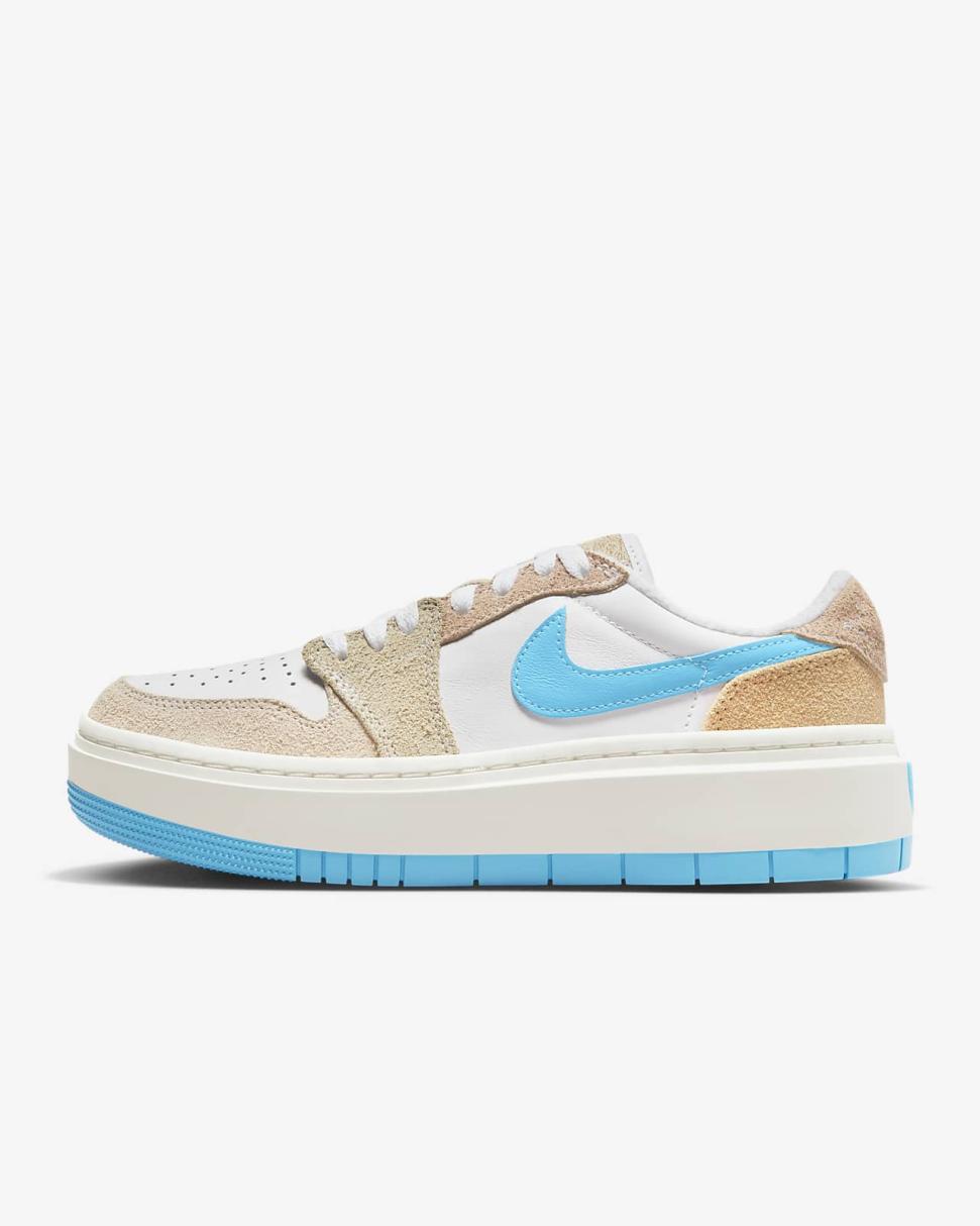 Air Jordan 1 Elevate Low SE White/Sanddrift/Oil Green/Baltic Blue | Womens Nike Lifestyle