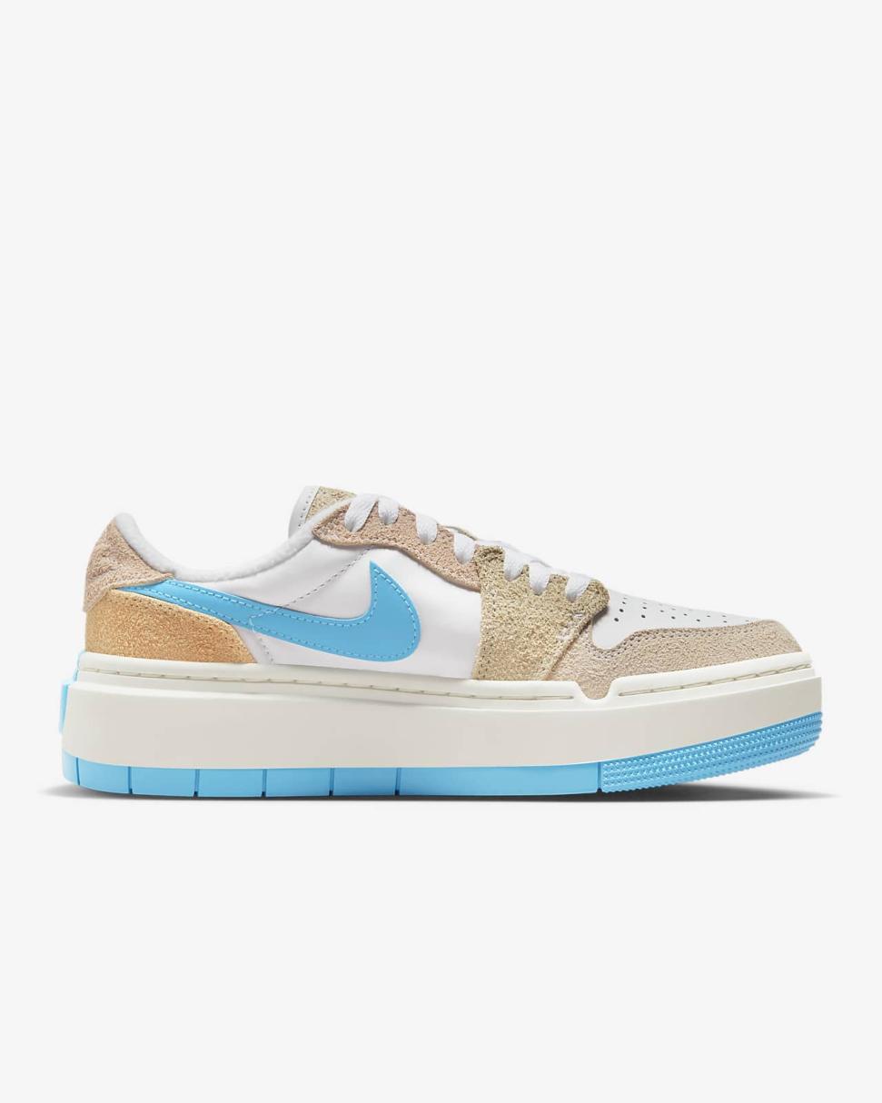 Air Jordan 1 Elevate Low SE White/Sanddrift/Oil Green/Baltic Blue | Womens Nike Lifestyle