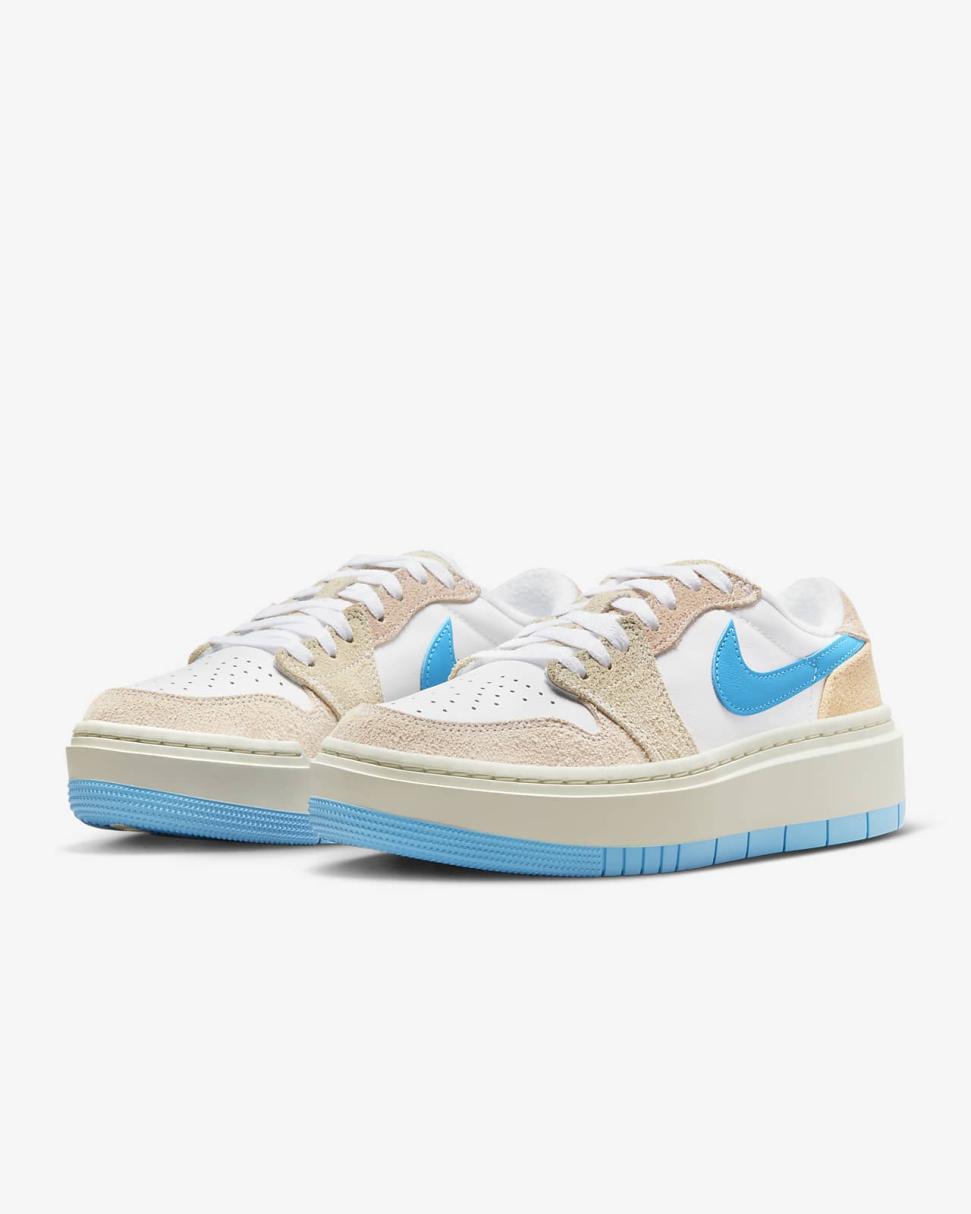 Air Jordan 1 Elevate Low SE White/Sanddrift/Oil Green/Baltic Blue | Womens Nike Lifestyle