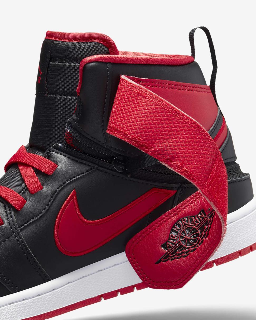 Air Jordan 1 Hi FlyEase Black/White/Fire Red | Mens/Womens Nike Lifestyle