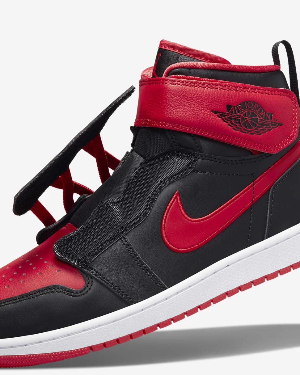 Air Jordan 1 Hi FlyEase Black/White/Fire Red | Mens/Womens Nike Lifestyle