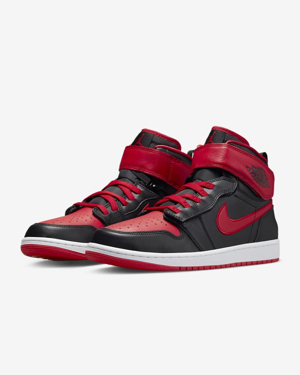 Air Jordan 1 Hi FlyEase Black/White/Fire Red | Mens/Womens Nike Lifestyle