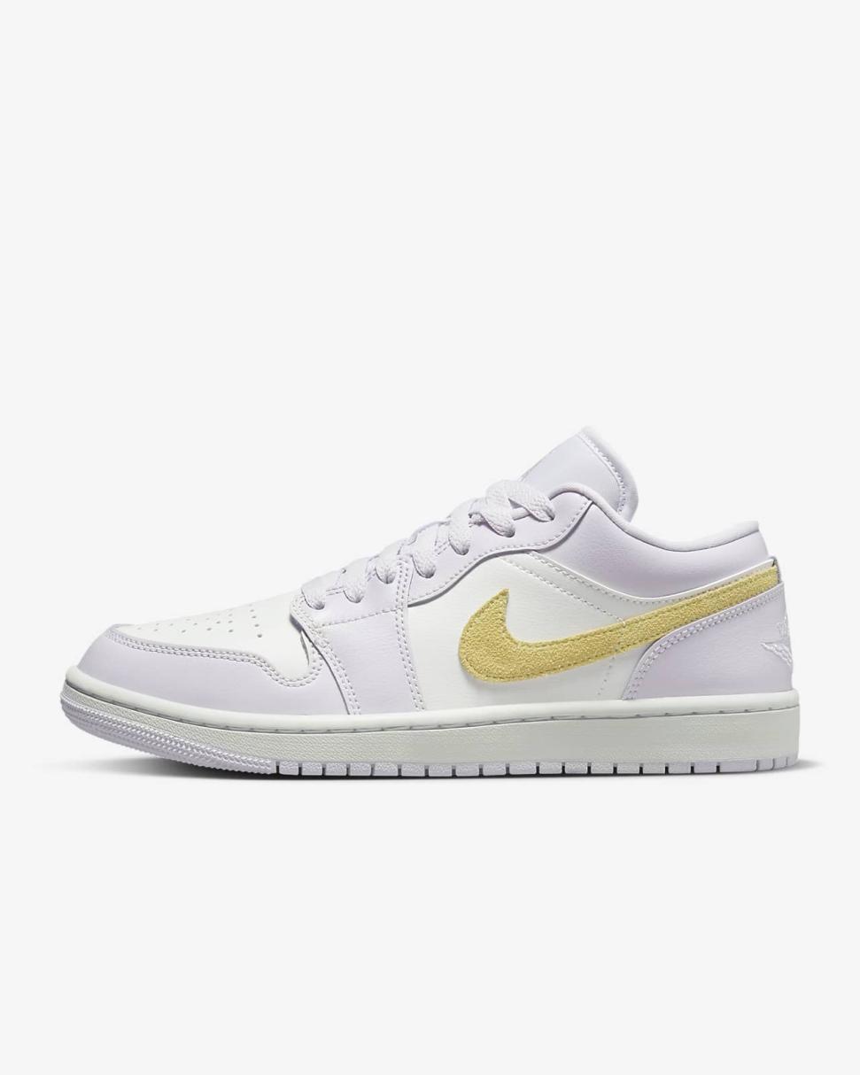 Air Jordan 1 Low Barely Grape/White/Lemon Wash | Womens Nike Lifestyle
