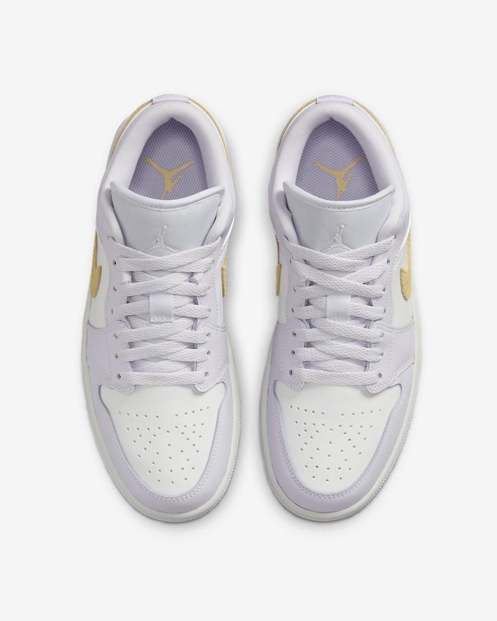 Air Jordan 1 Low Barely Grape/White/Lemon Wash | Womens Nike Lifestyle