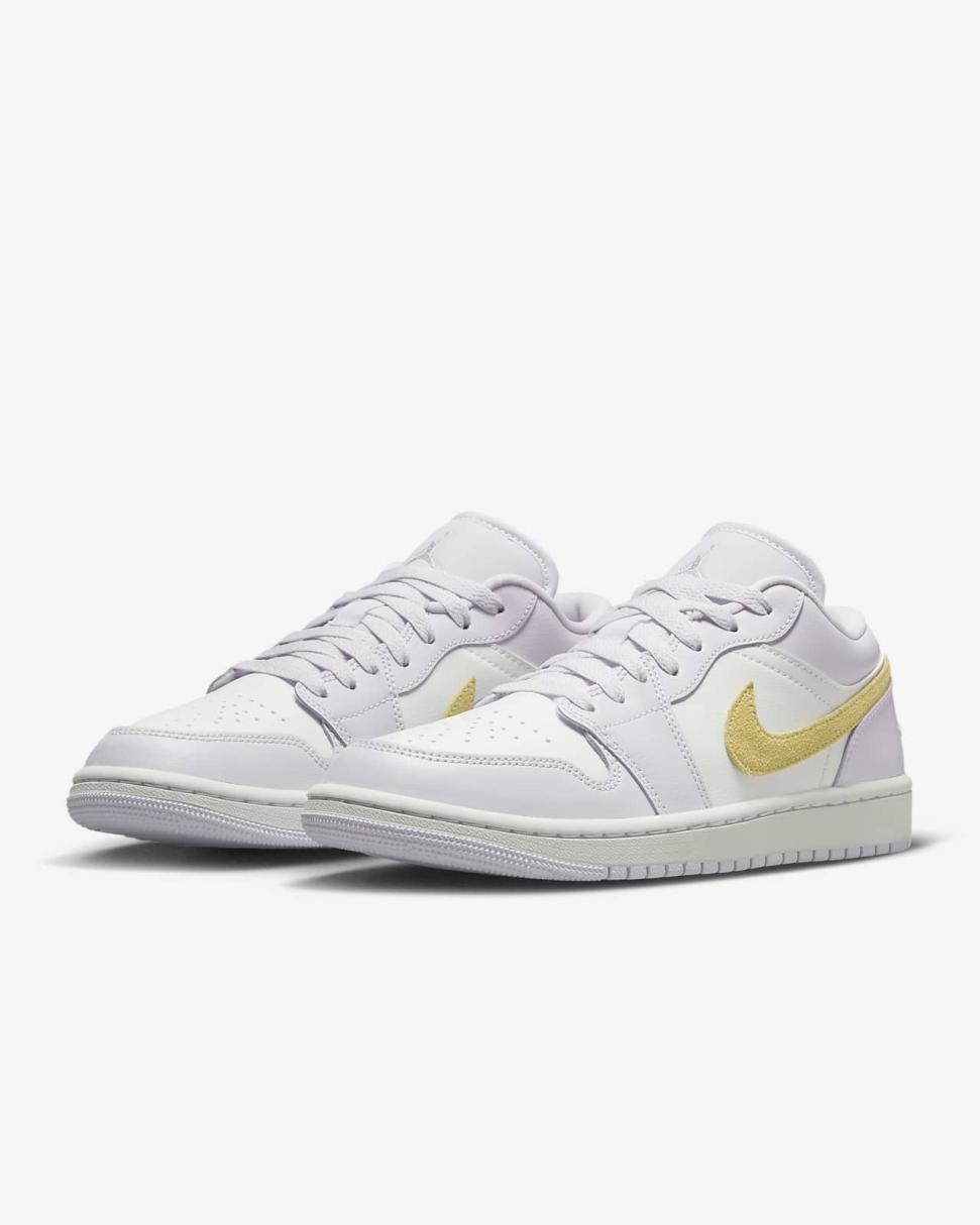 Air Jordan 1 Low Barely Grape/White/Lemon Wash | Womens Nike Lifestyle