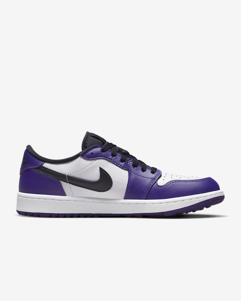 Air Jordan 1 Low G White/Court Purple/University Red/Black | Mens/Womens Nike Jordan