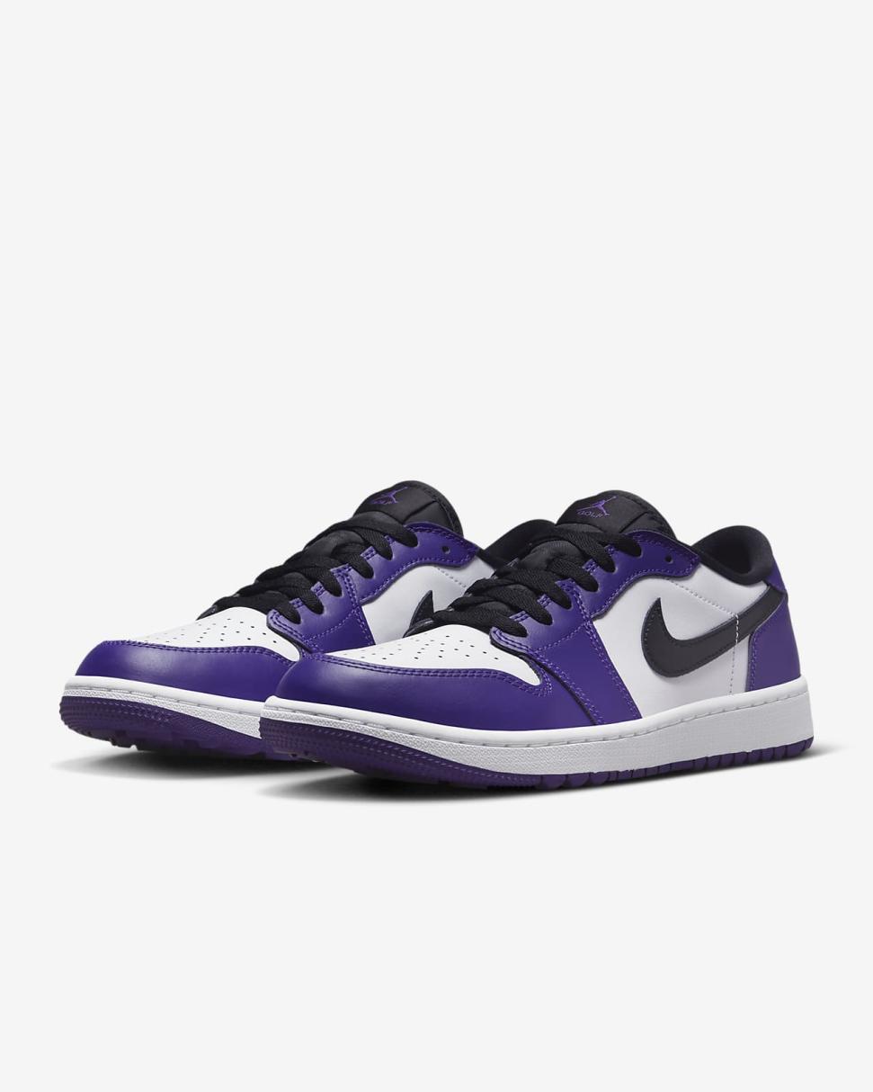 Air Jordan 1 Low G White/Court Purple/University Red/Black | Mens/Womens Nike Jordan