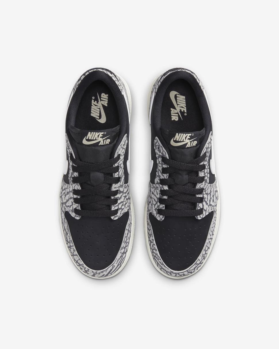 Air Jordan 1 Low OG Black/Tech Grey/White/Muslin | Kids Nike Jordan