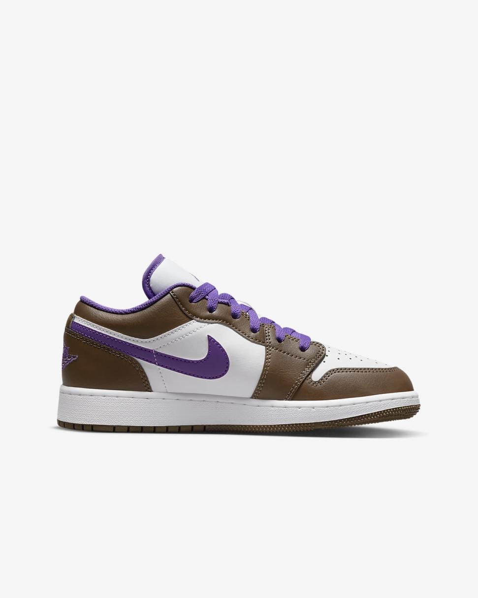 Air Jordan 1 Low Palomino/White/Wild Berry | Kids Nike First Day Kicks