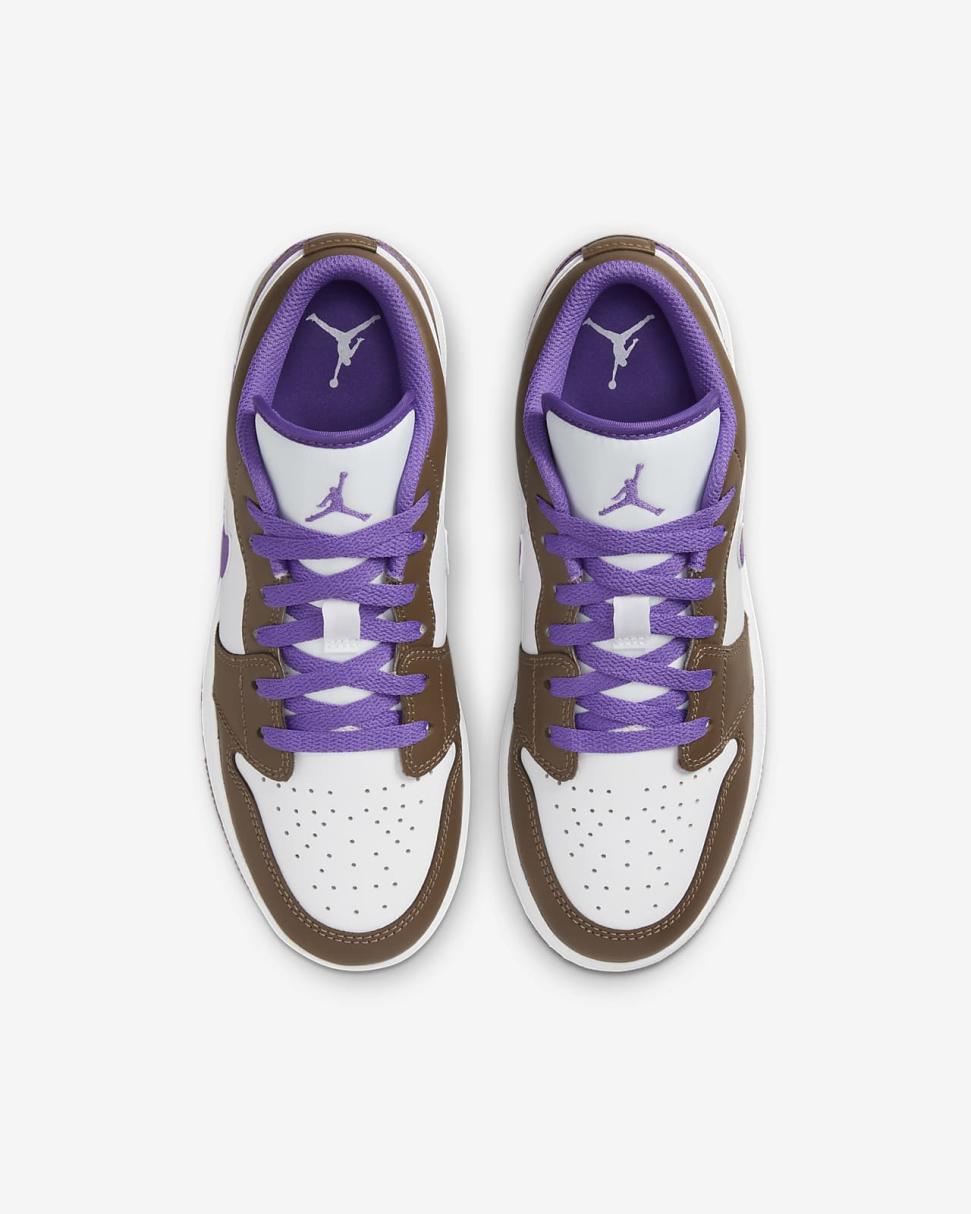 Air Jordan 1 Low Palomino/White/Wild Berry | Kids Nike First Day Kicks