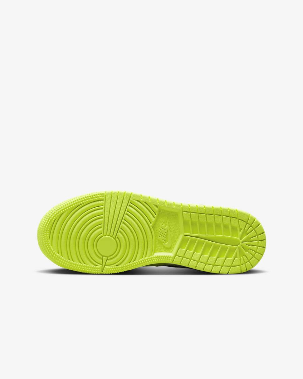 Air Jordan 1 Low SE Volt/White/Black | Kids Nike Jordan