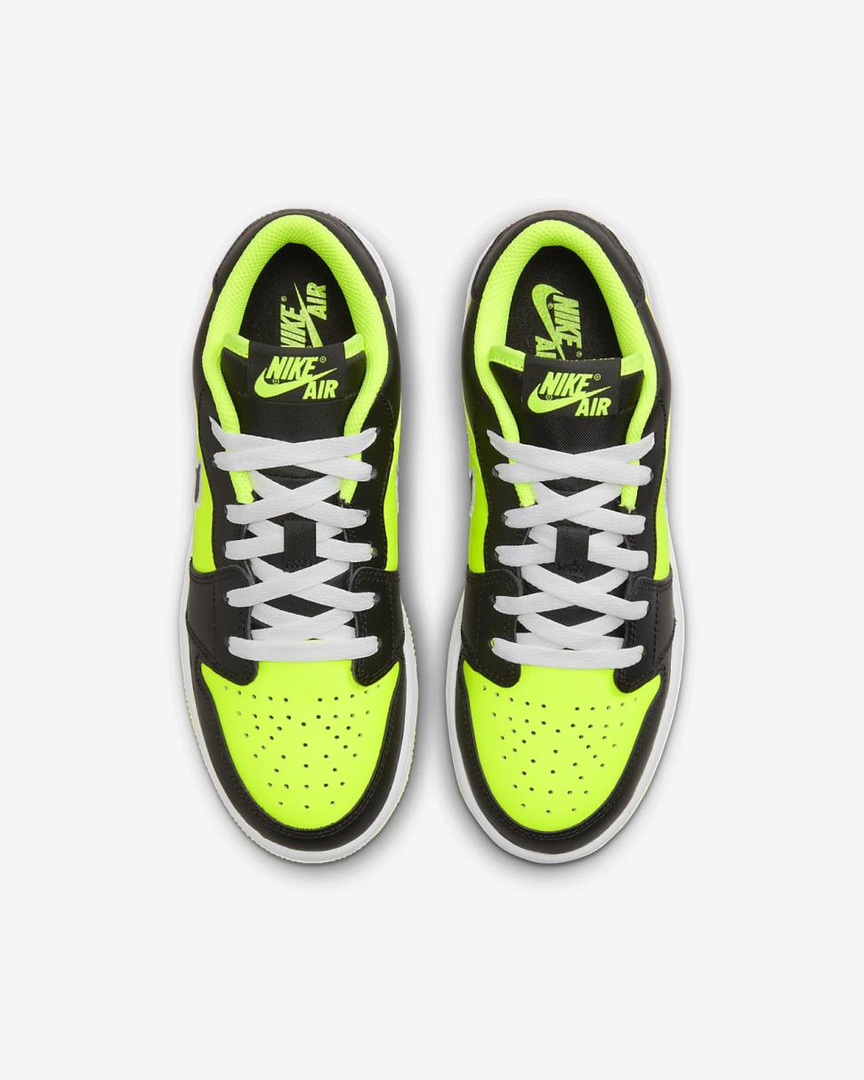 Air Jordan 1 Low SE Volt/White/Black | Kids Nike Jordan