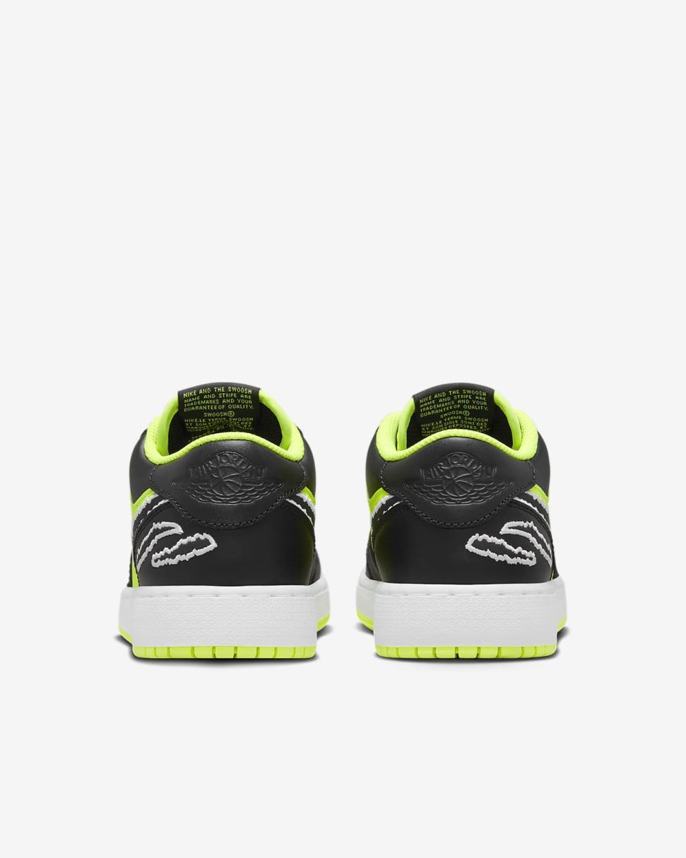 Air Jordan 1 Low SE Volt/White/Black | Kids Nike Jordan