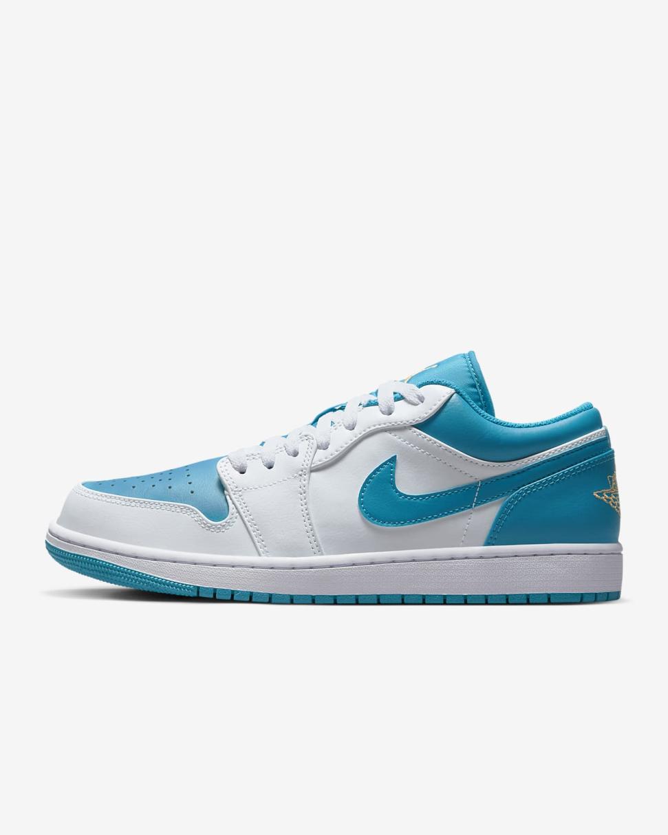 Air Jordan 1 Low White/Aquatone/Celestial Gold | Mens/Womens Nike Lifestyle