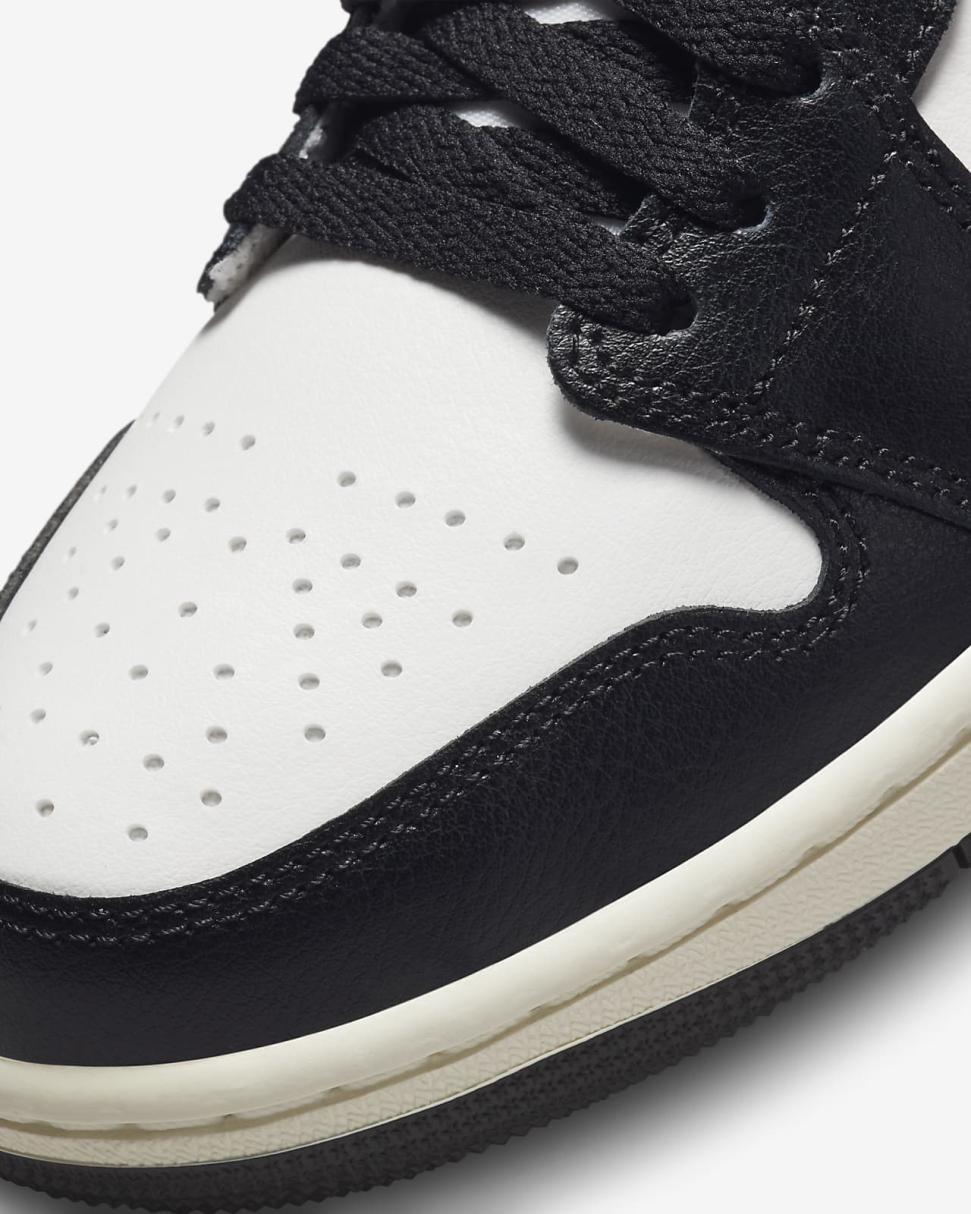 Air Jordan 1 Mid Black/Sail/Gym Red | Womens Nike Lifestyle