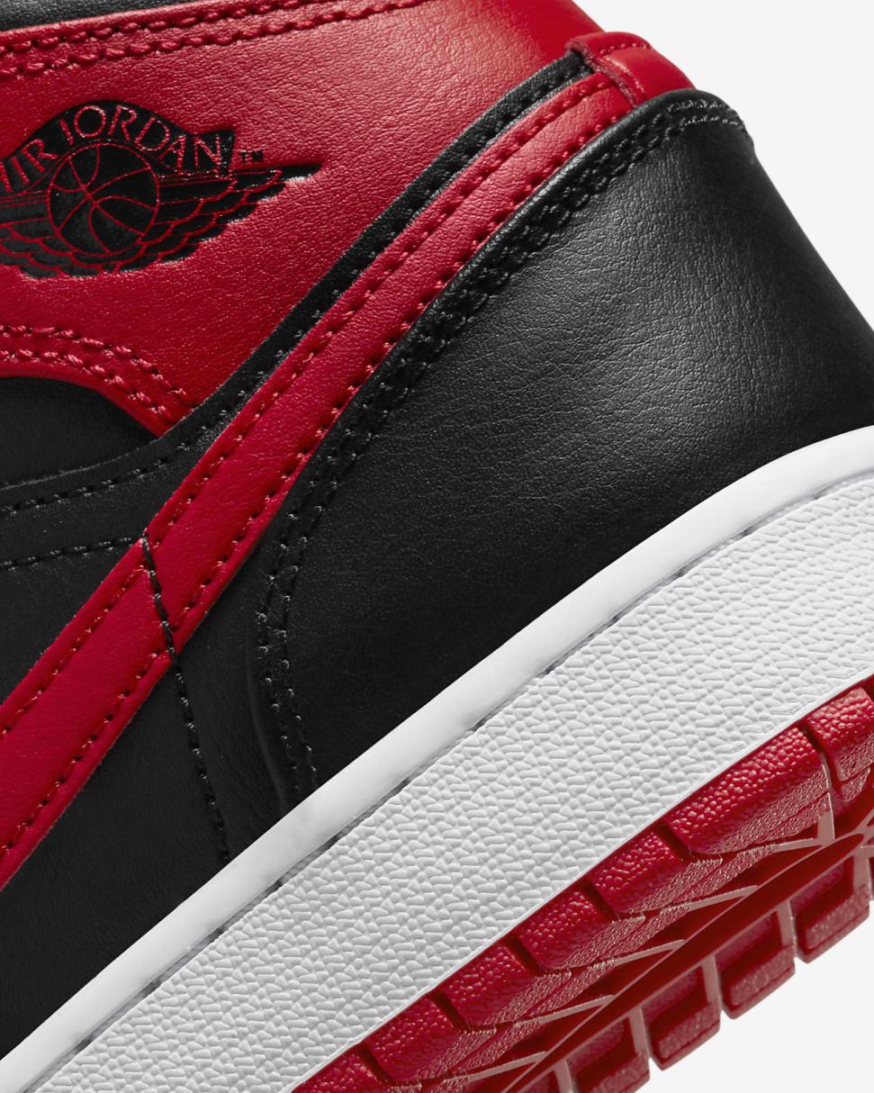 Air Jordan 1 Mid Black/White/Fire Red | Kids Nike First Day Kicks