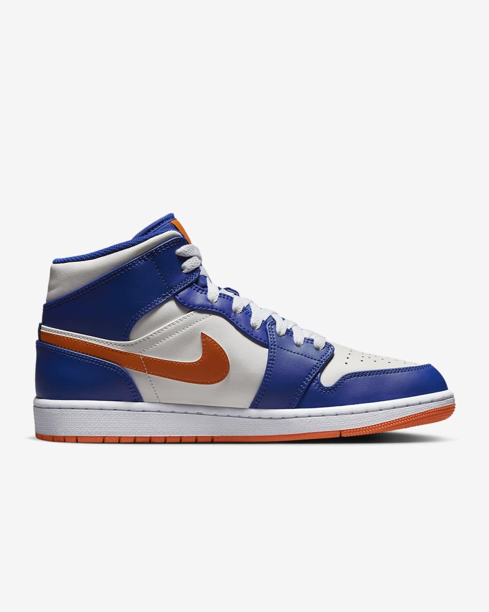 Air Jordan 1 Mid Game Royal/Phantom/White/Rush Orange | Mens/Womens Nike Lifestyle
