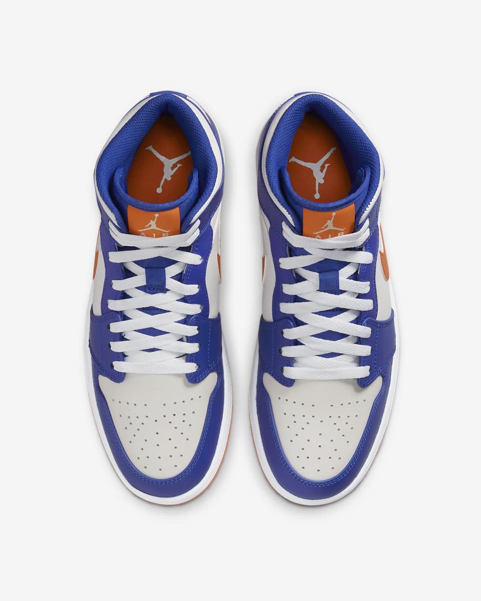 Air Jordan 1 Mid Game Royal/Phantom/White/Rush Orange | Mens/Womens Nike Lifestyle