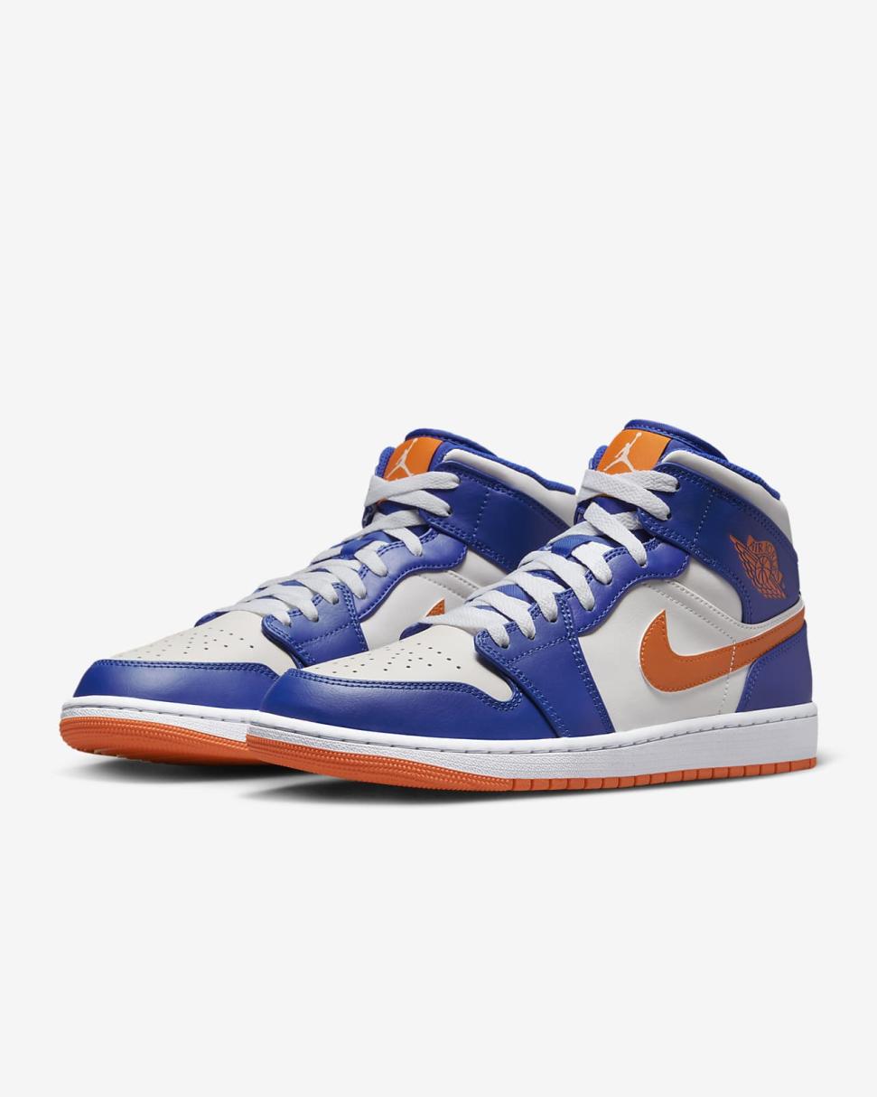 Air Jordan 1 Mid Game Royal/Phantom/White/Rush Orange | Mens/Womens Nike Lifestyle