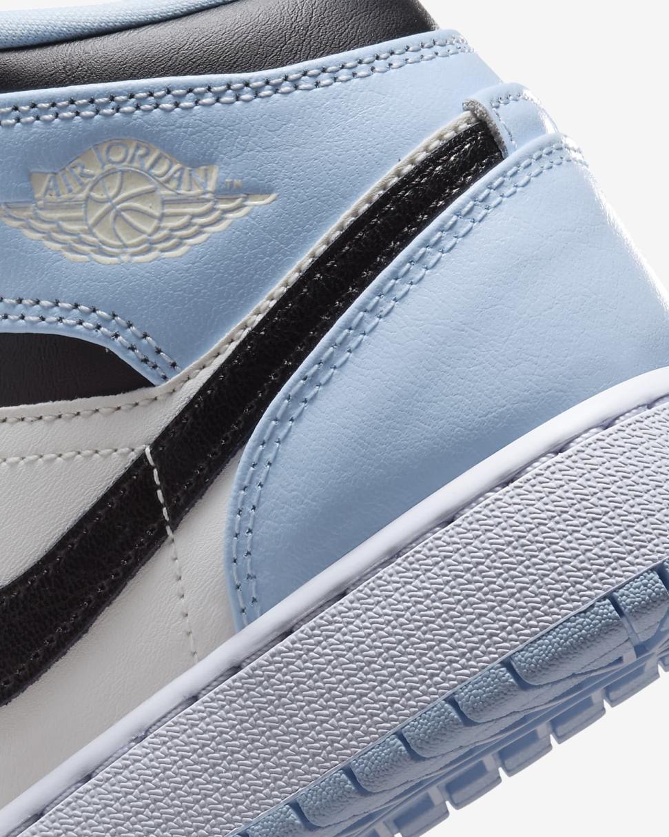 Air Jordan 1 Mid Ice Blue/Sail/White/Black | Kids Nike Jordan