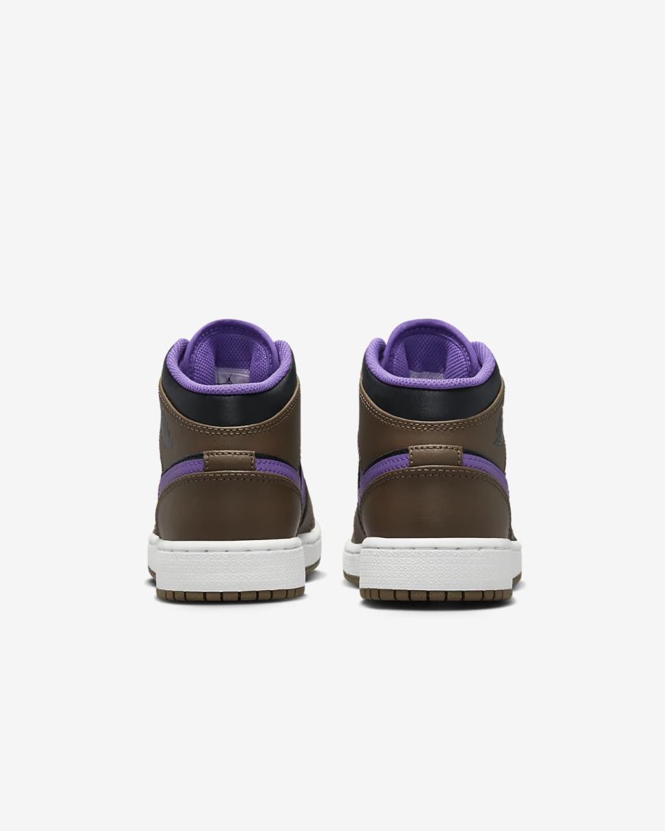 Air Jordan 1 Mid Palomino/Wild Berry/White | Kids Nike First Day Kicks