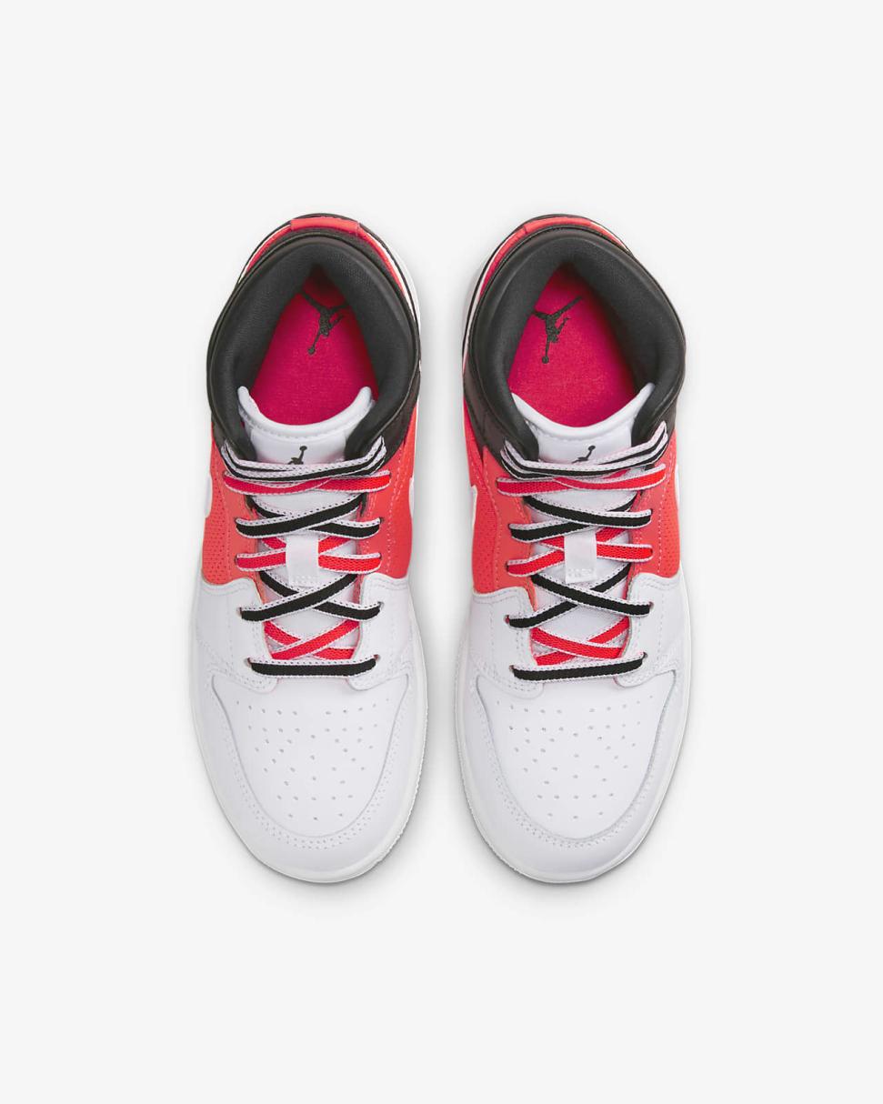 Air Jordan 1 Mid SE Black/Infrared 23/White | Kids Nike Jordan