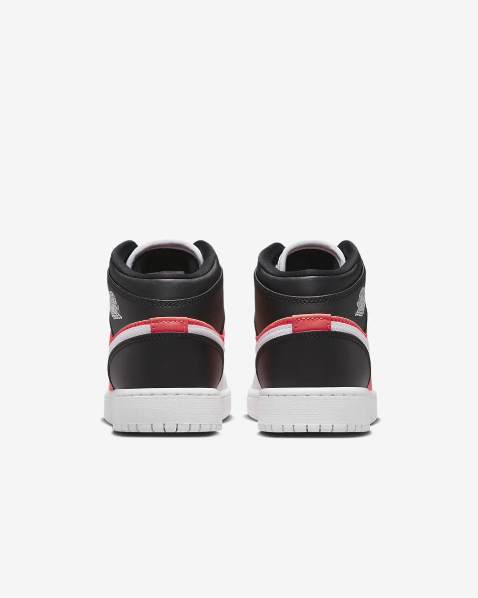 Air Jordan 1 Mid SE Black/Infrared 23/White | Kids Nike Jordan