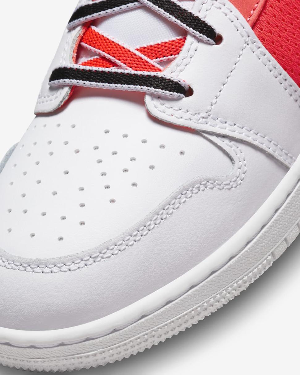 Air Jordan 1 Mid SE Black/Infrared 23/White | Kids Nike Jordan