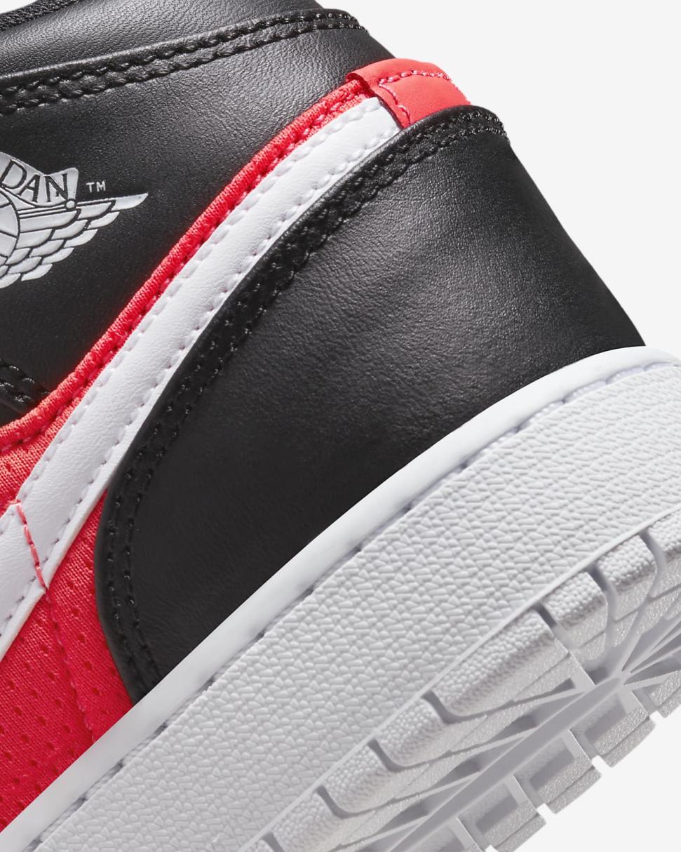 Air Jordan 1 Mid SE Black/Infrared 23/White | Kids Nike Jordan