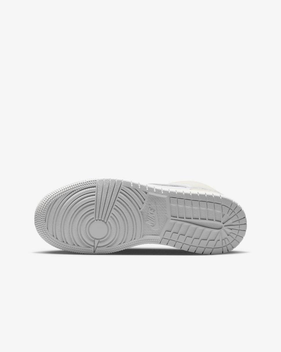 Air Jordan 1 Mid SE Craft White/Tech Grey/Sail/Light Orewood Brown | Kids Nike Jordan