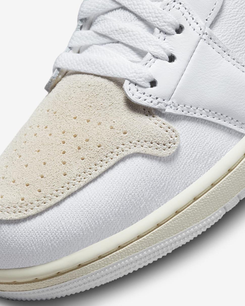 Air Jordan 1 Mid SE Craft White/Tech Grey/Sail/Light Orewood Brown | Mens Nike Lifestyle