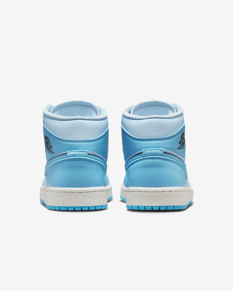 Air Jordan 1 Mid SE Ice Blue/Black/Sail/Dark Powder Blue | Womens Nike Lifestyle