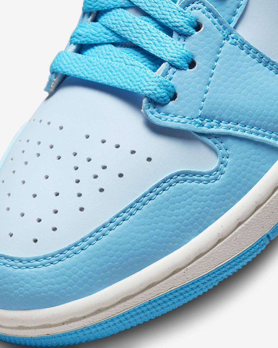 Air Jordan 1 Mid SE Ice Blue/Black/Sail/Dark Powder Blue | Womens Nike Lifestyle