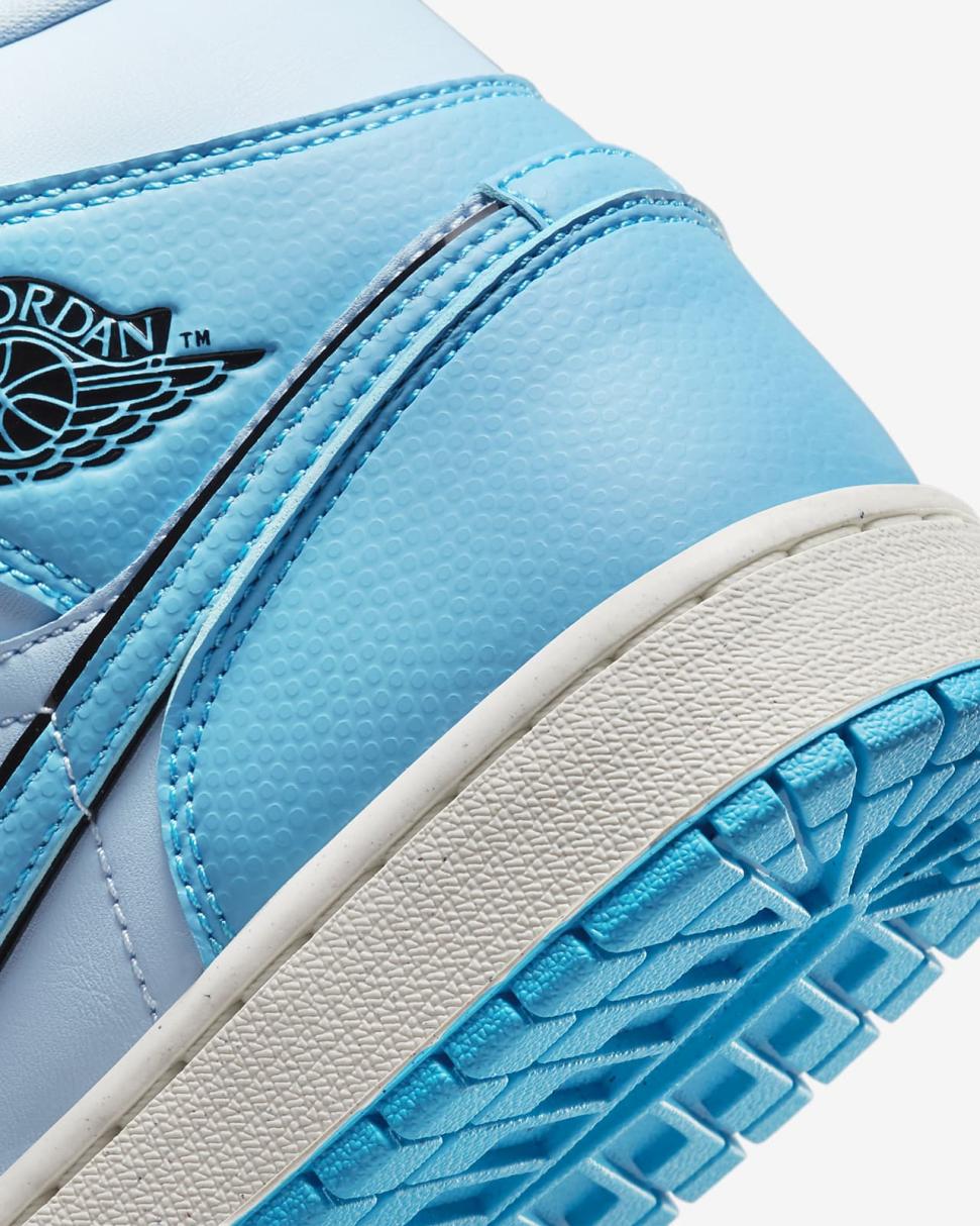 Air Jordan 1 Mid SE Ice Blue/Black/Sail/Dark Powder Blue | Womens Nike Lifestyle