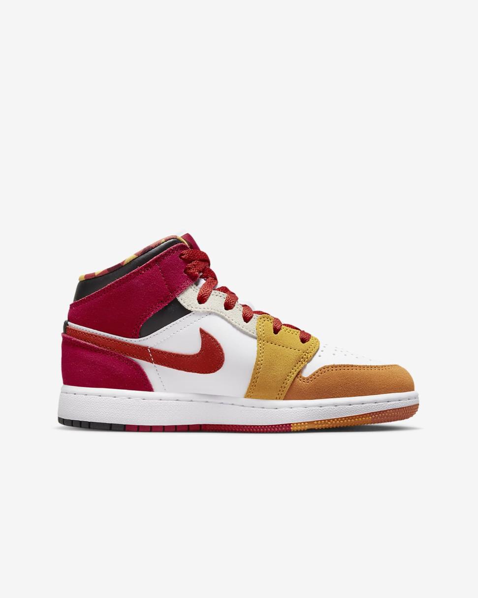 Air Jordan 1 Mid SE Paprika/Black/Canyon Gold/Cinnabar | Kids Nike Jordan