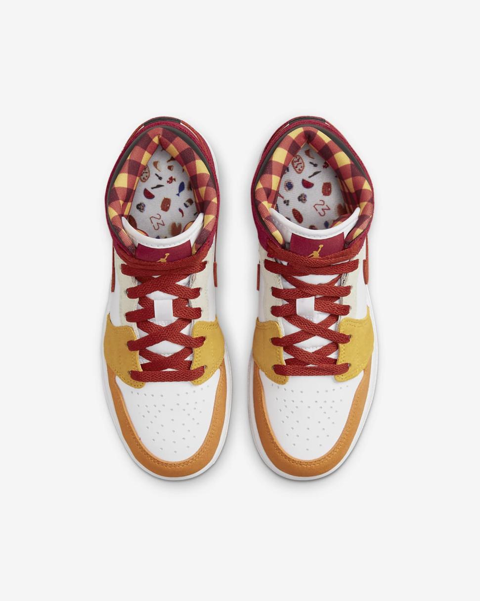 Air Jordan 1 Mid SE Paprika/Black/Canyon Gold/Cinnabar | Kids Nike Jordan