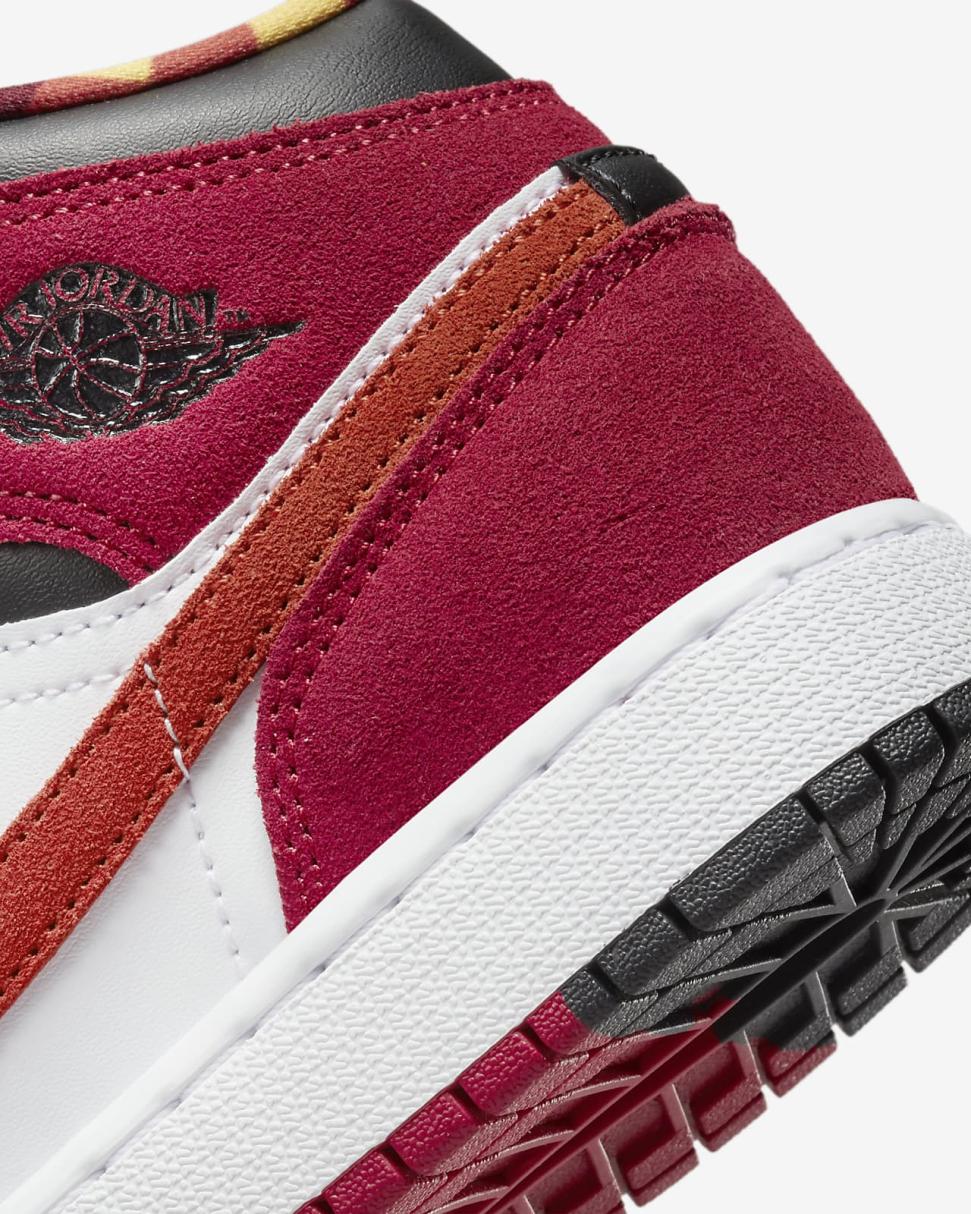 Air Jordan 1 Mid SE Paprika/Black/Canyon Gold/Cinnabar | Kids Nike Jordan