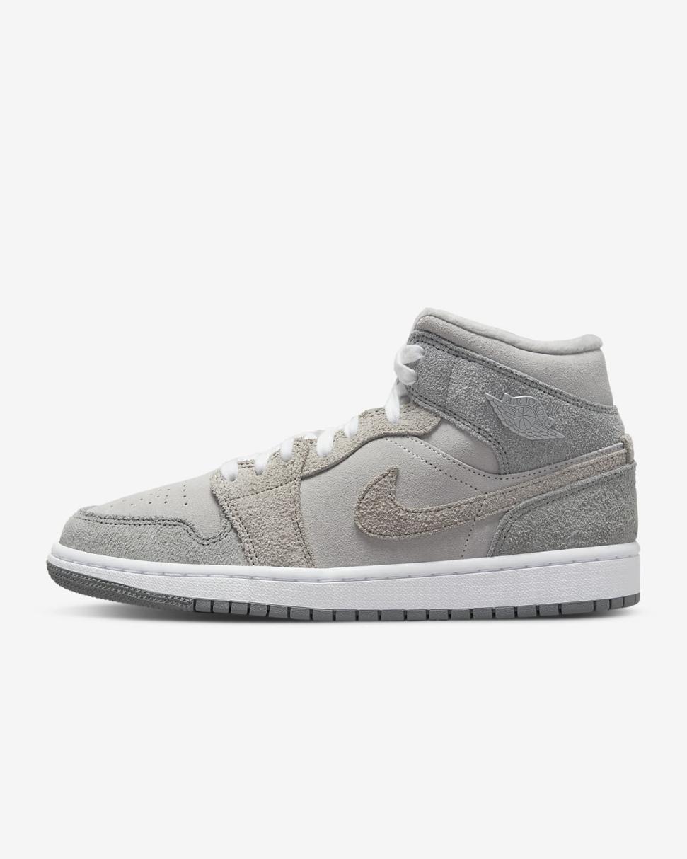 Air Jordan 1 Mid SE Particle Grey/Neutral Grey/White/College Grey | Womens Nike Lifestyle