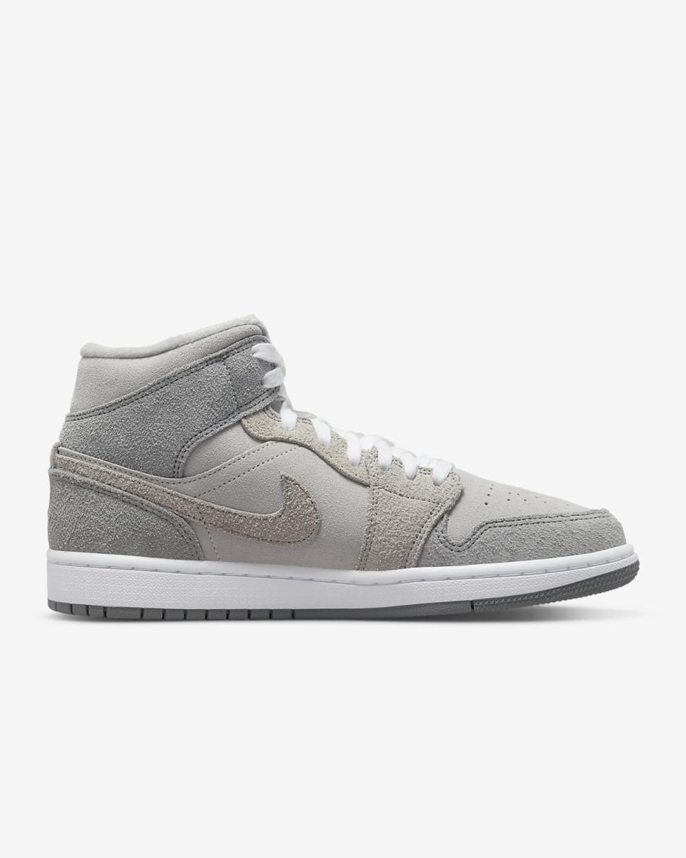 Air Jordan 1 Mid SE Particle Grey/Neutral Grey/White/College Grey | Womens Nike Lifestyle