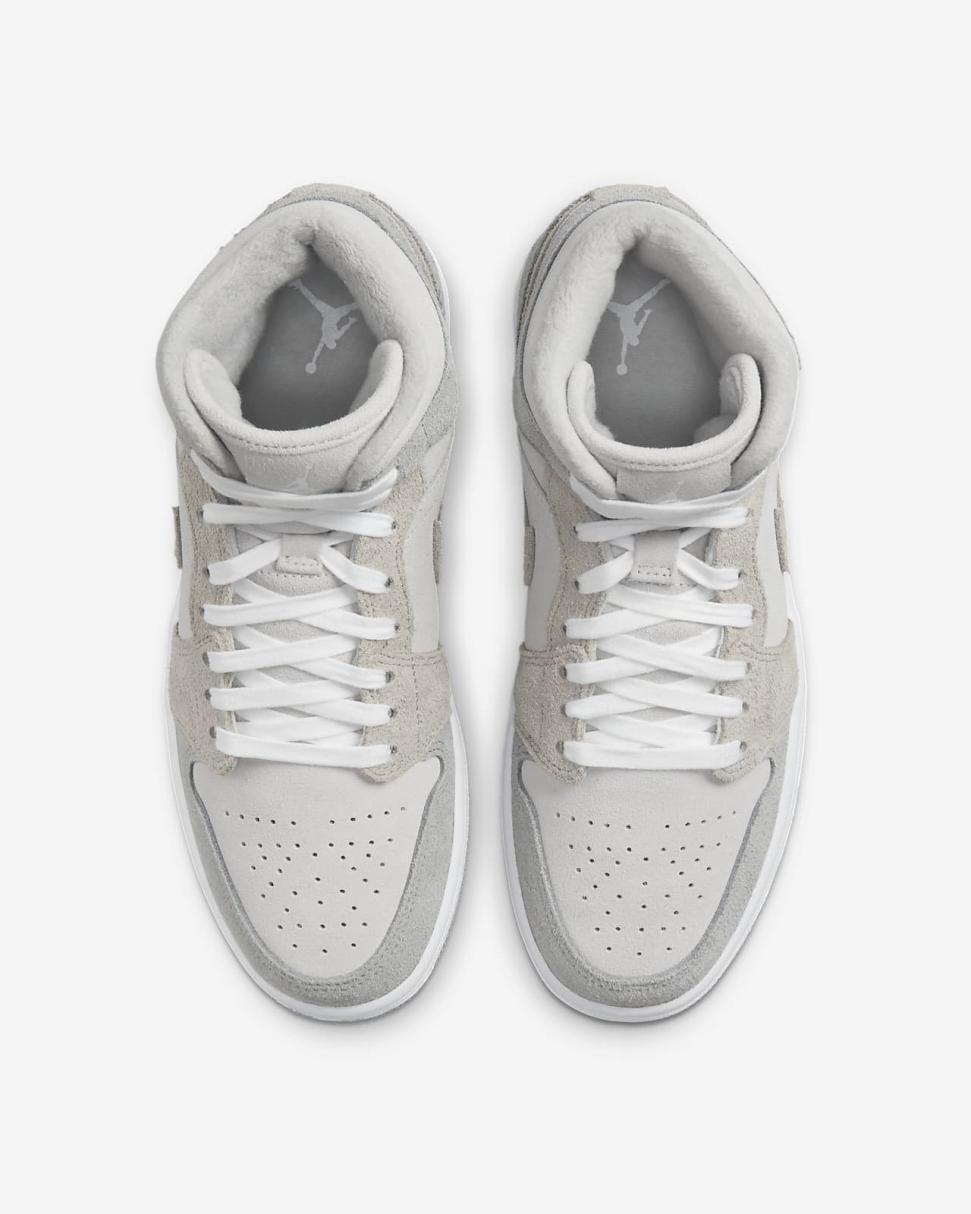 Air Jordan 1 Mid SE Particle Grey/Neutral Grey/White/College Grey | Womens Nike Lifestyle