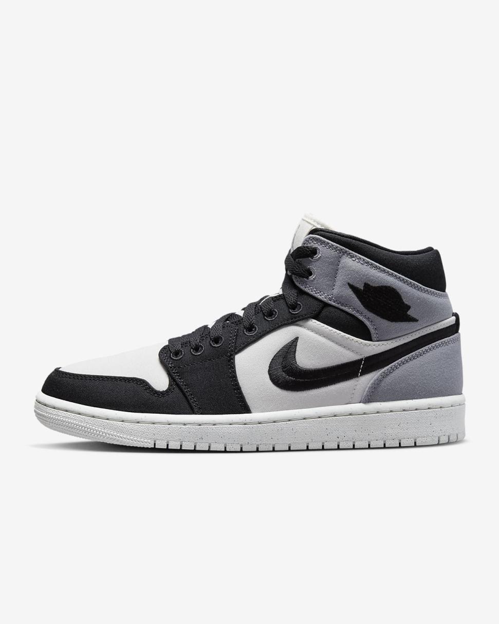 Air Jordan 1 Mid SE Sail/Light Steel Grey/Black | Womens Nike Lifestyle