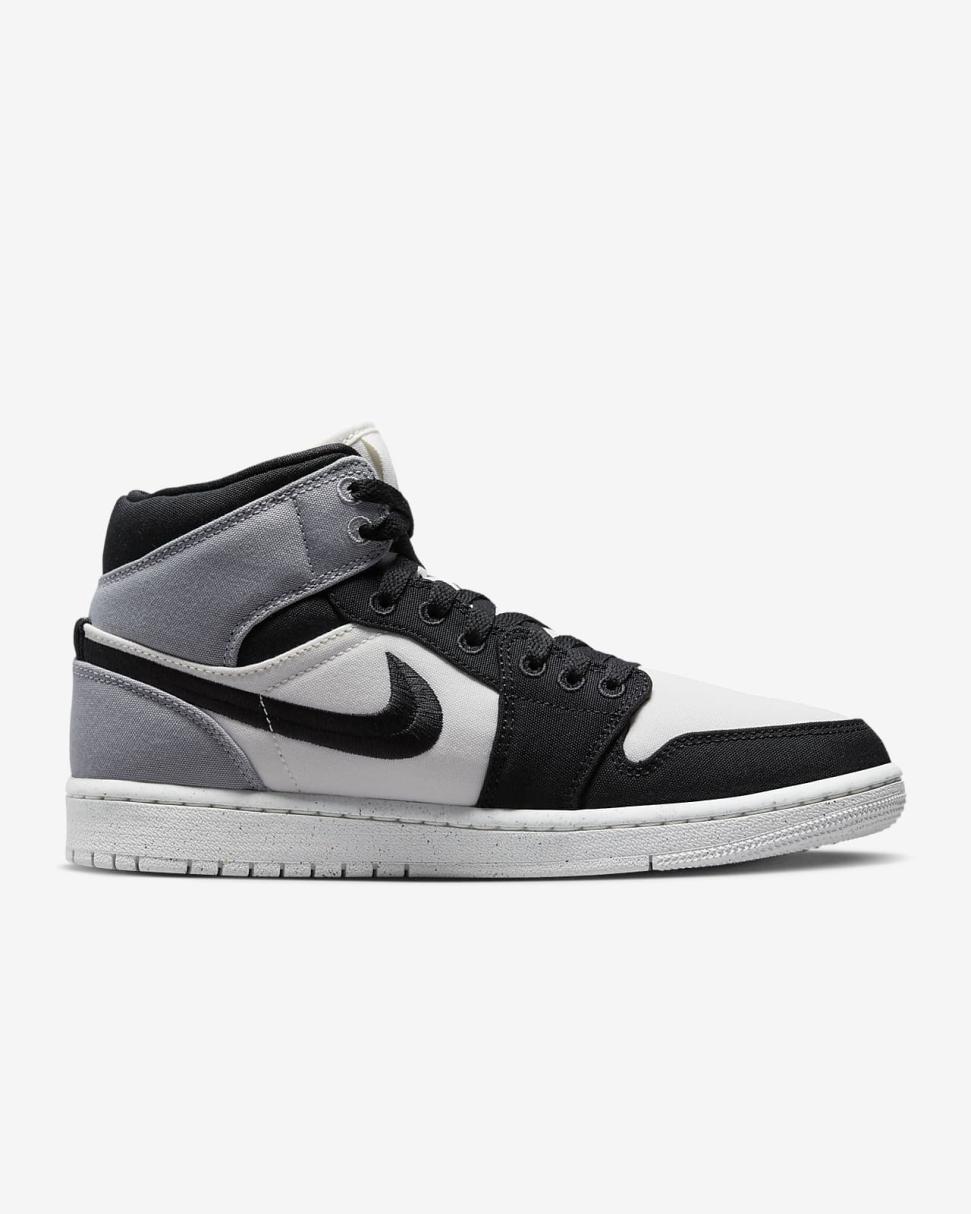 Air Jordan 1 Mid SE Sail/Light Steel Grey/Black | Womens Nike Lifestyle