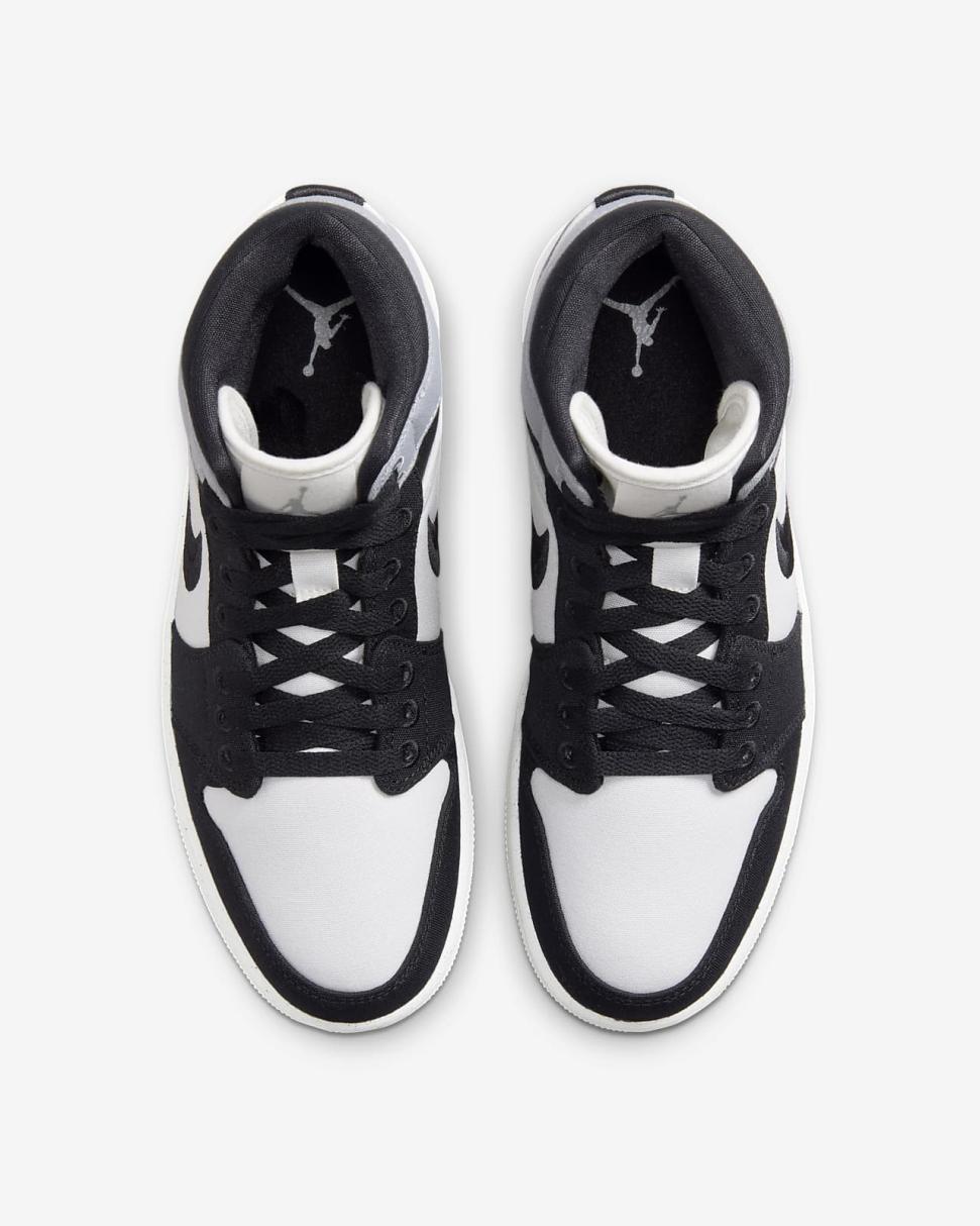 Air Jordan 1 Mid SE Sail/Light Steel Grey/Black | Womens Nike Lifestyle