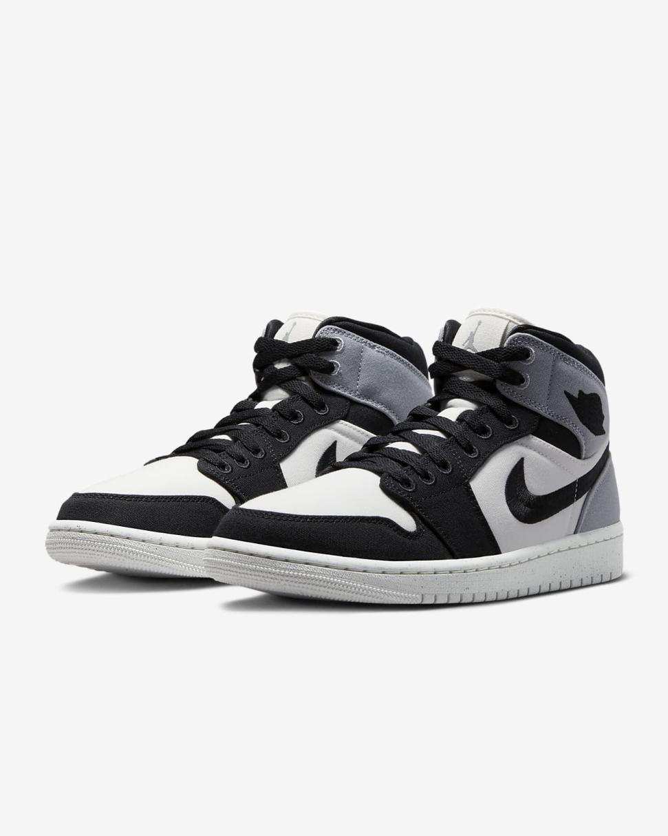 Air Jordan 1 Mid SE Sail/Light Steel Grey/Black | Womens Nike Lifestyle