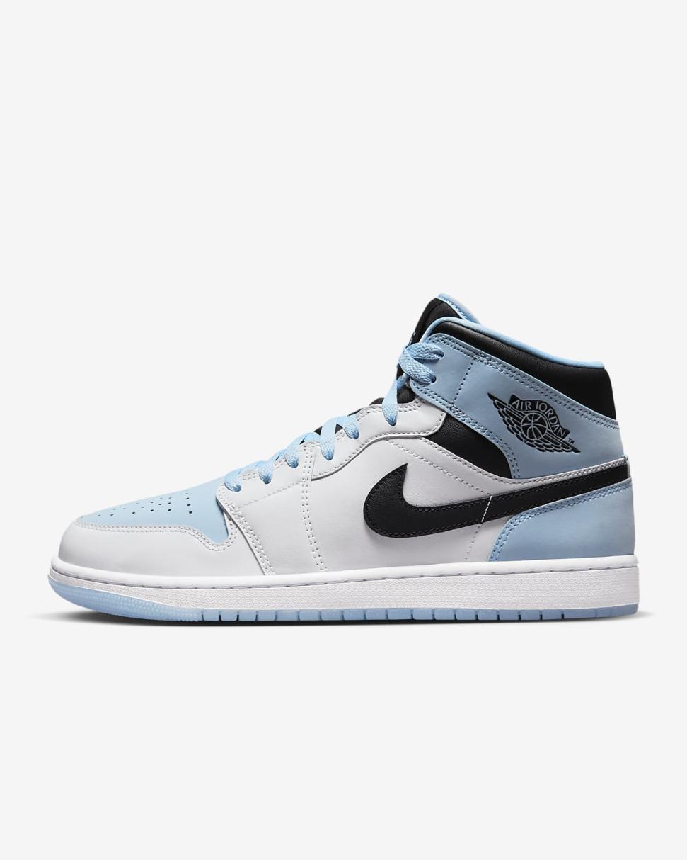 Air Jordan 1 Mid SE White/Black/Ice Blue | Mens/Womens Nike Lifestyle