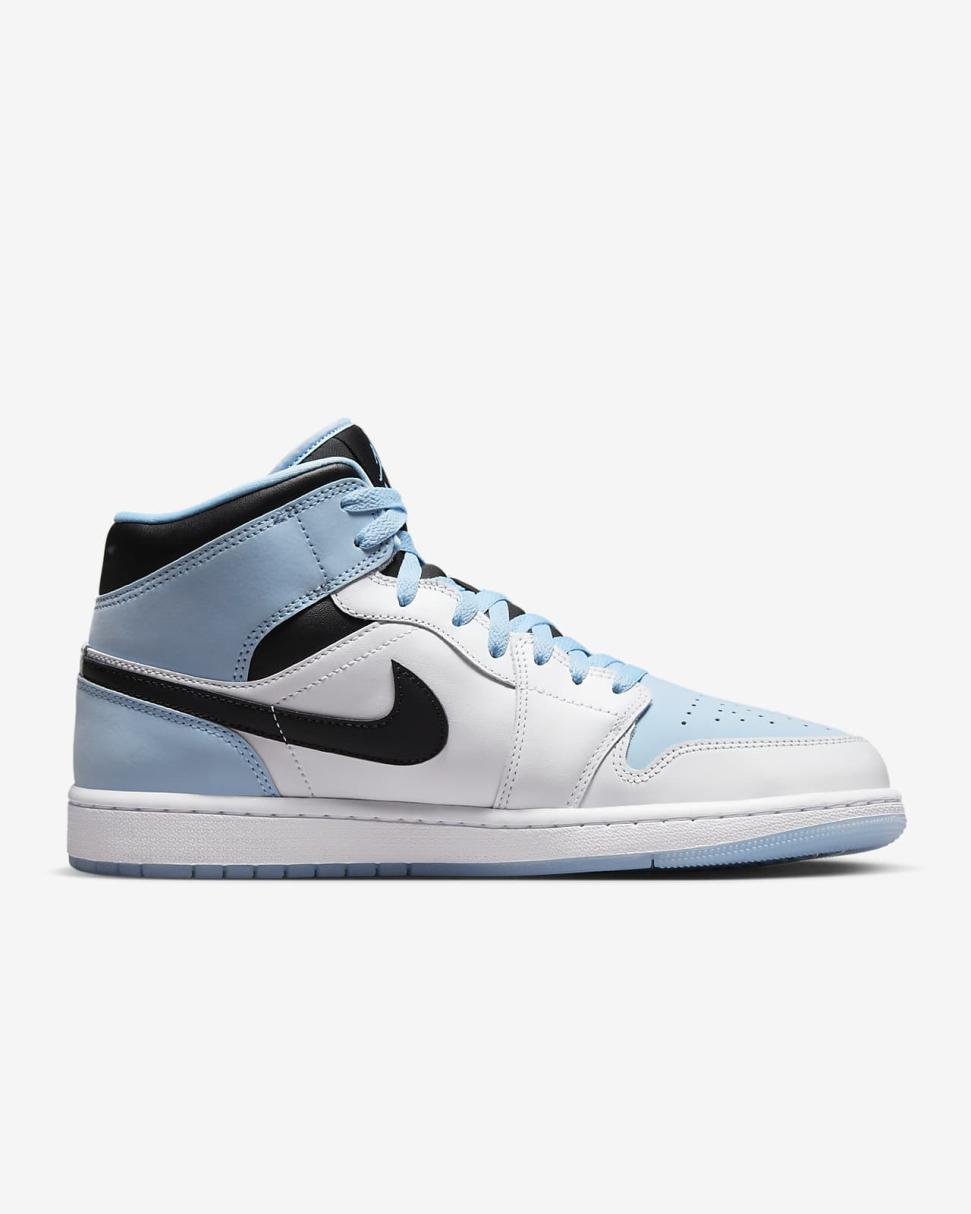 Air Jordan 1 Mid SE White/Black/Ice Blue | Mens/Womens Nike Lifestyle